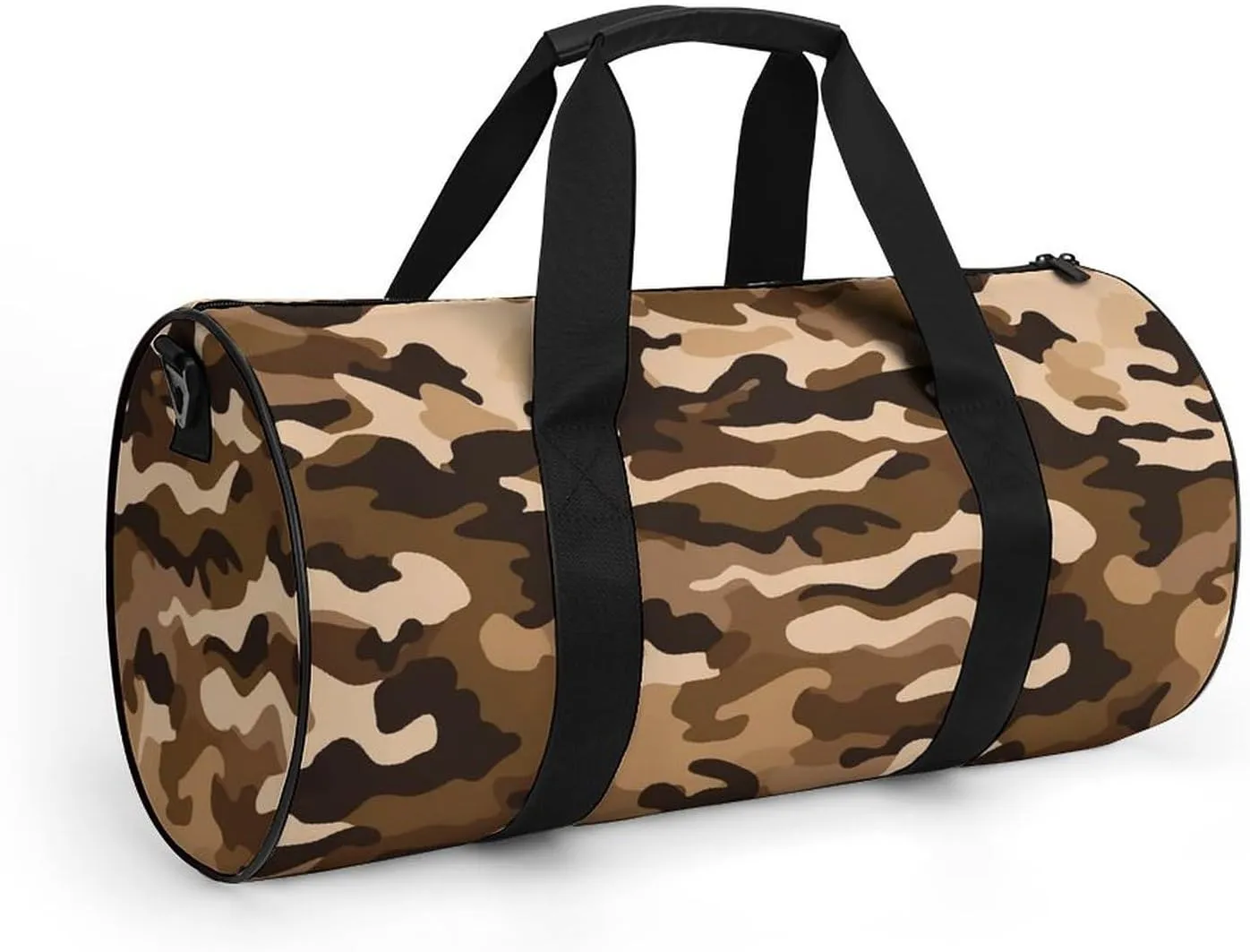 Sports Gym Bag for Women Men Travel Duffel Bag Tote Weekender Bag Brown Camouflage Carry on Overnight Bag for Travel Swimming Fitness Workout Sports Duffle Bag