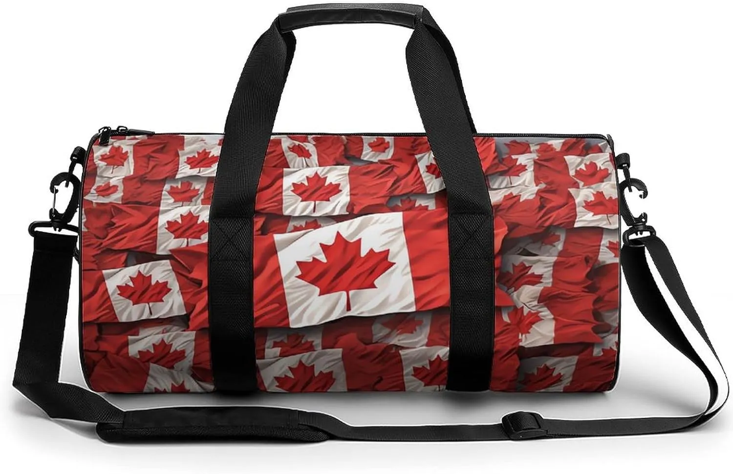 Sports Gym Bag for Women Men Travel Duffel Bag Tote Weekender Bag Canadian Flag Carry on Overnight Bag for Travel Swimming Fitness Workout Sports Duffle Bag