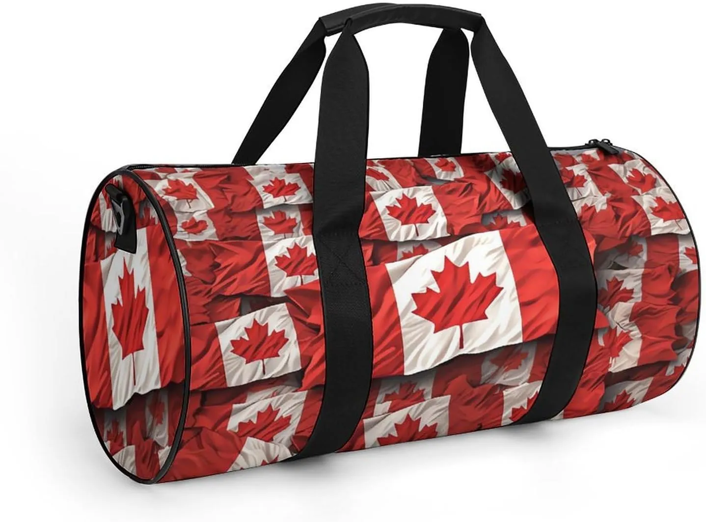 Sports Gym Bag for Women Men Travel Duffel Bag Tote Weekender Bag Canadian Flag Carry on Overnight Bag for Travel Swimming Fitness Workout Sports Duffle Bag