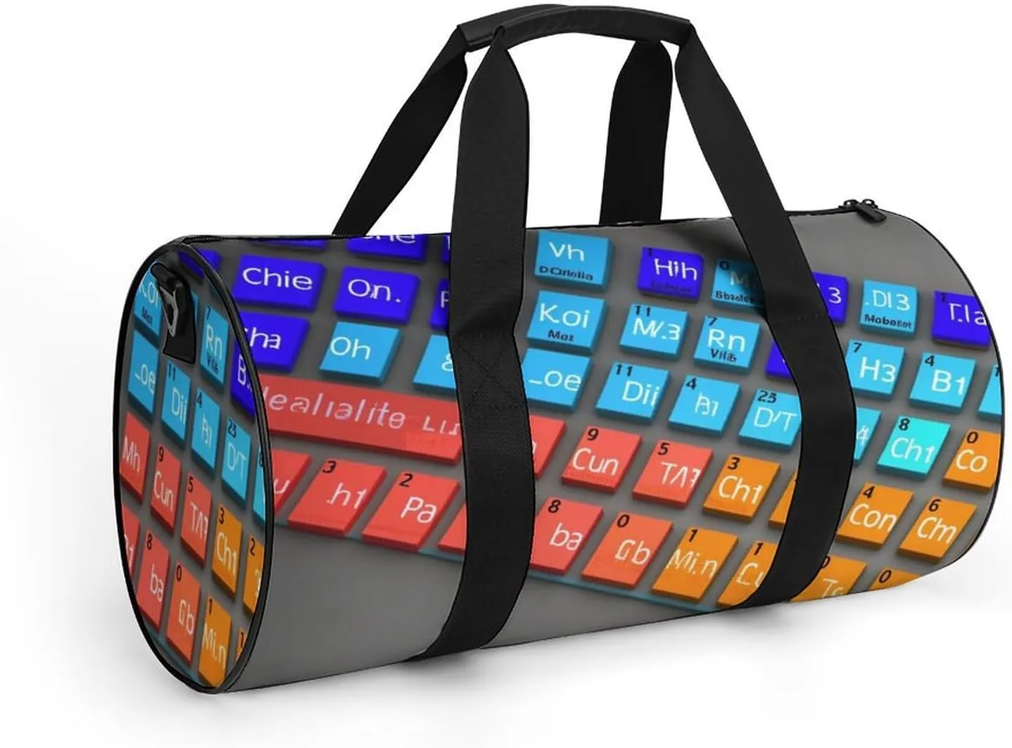 Sports Gym Bag for Women Men Travel Duffel Bag Tote Weekender Bag Chemical Periodic Table Carry on Overnight Bag for Travel Swimming Fitness Workout Sports Duffle Bag