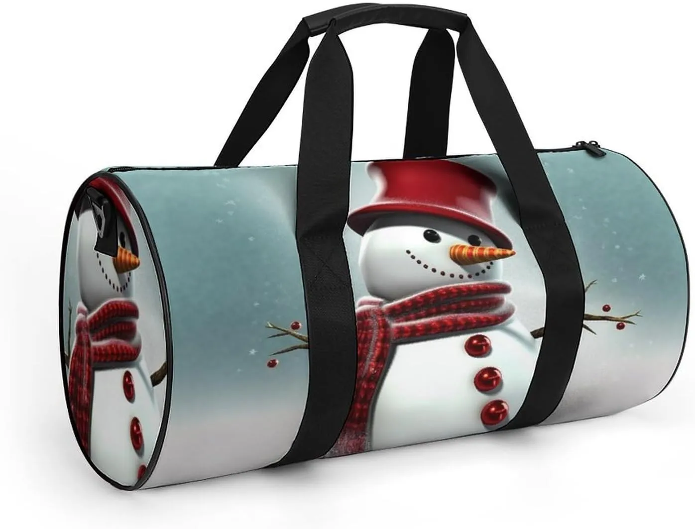 Sports Gym Bag for Women Men Travel Duffel Bag Tote Weekender Bag Christmas Snowman Carry on Overnight Bag for Travel Swimming Fitness Workout Sports Duffle Bag