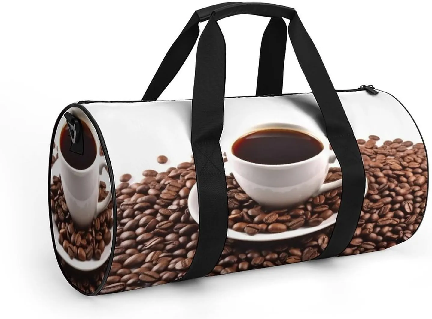 Sports Gym Bag for Women Men Travel Duffel Bag Tote Weekender Bag Coffee Beans & Cup Carry on Overnight Bag for Travel Swimming Fitness Workout Sports Duffle Bag