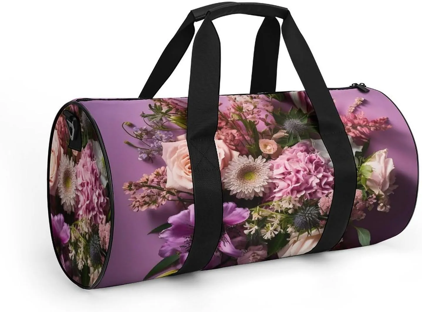 Sports Gym Bag for Women Men Travel Duffel Bag Tote Weekender Bag Flower Arrangement Carry on Overnight Bag for Travel Swimming Fitness Workout Sports Duffle Bag