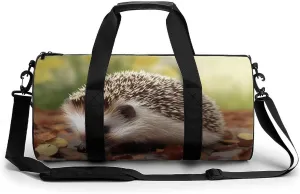 Sports Gym Bag for Women Men Travel Duffel Bag Tote Weekender Bag Hedgehog Carry on Overnight Bag for Travel Swimming Fitness Workout Sports Duffle Bag