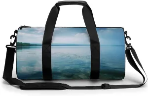 Sports Gym Bag for Women Men Travel Duffel Bag Tote Weekender Bag Lake Water Carry on Overnight Bag for Travel Swimming Fitness Workout Sports Duffle Bag