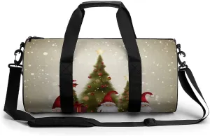Sports Gym Bag for Women Men Travel Duffel Bag Tote Weekender Bag Merry Christmas Carry on Overnight Bag for Travel Swimming Fitness Workout Sports Duffle Bag