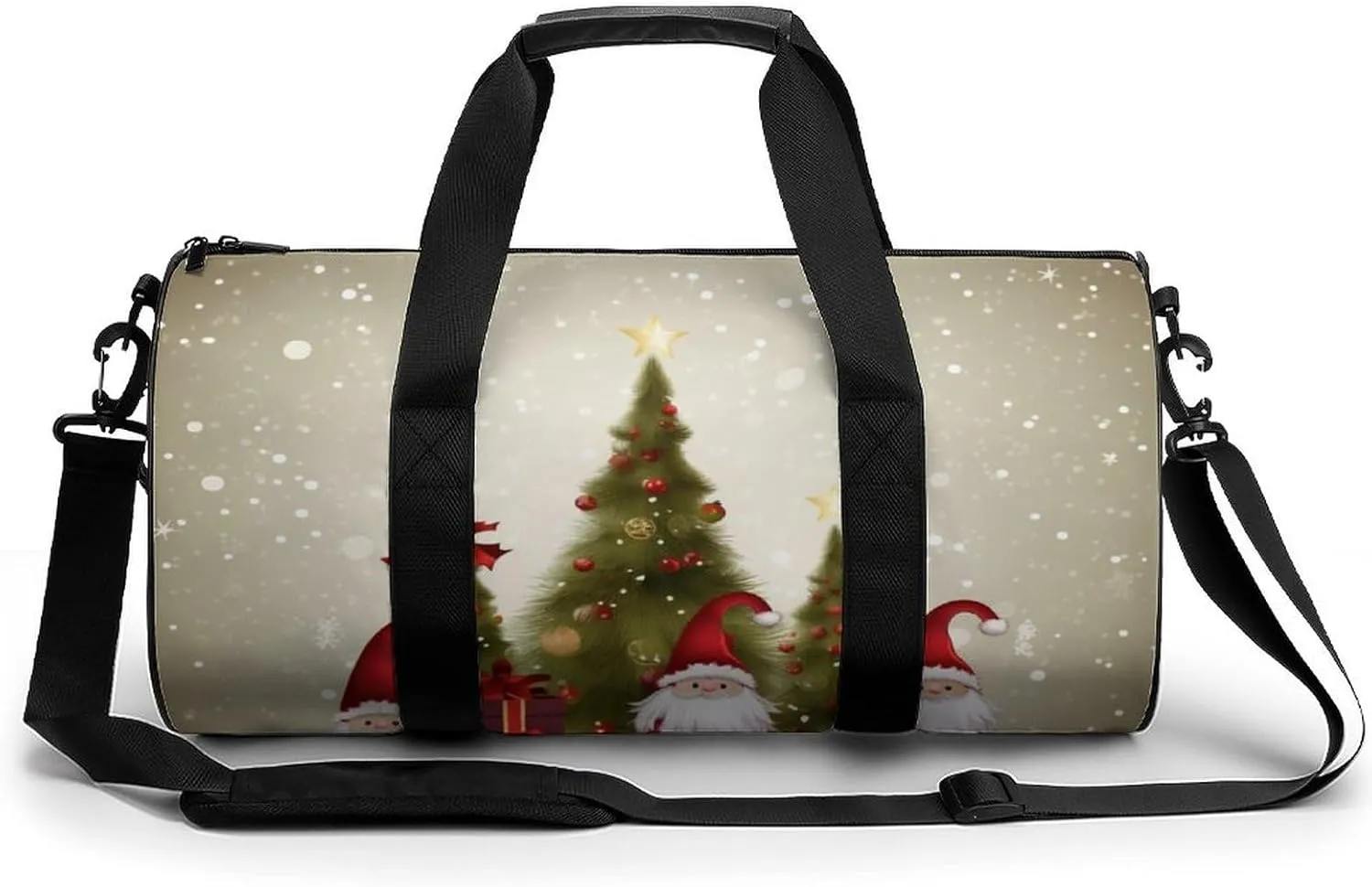 Sports Gym Bag for Women Men Travel Duffel Bag Tote Weekender Bag Merry Christmas Carry on Overnight Bag for Travel Swimming Fitness Workout Sports Duffle Bag