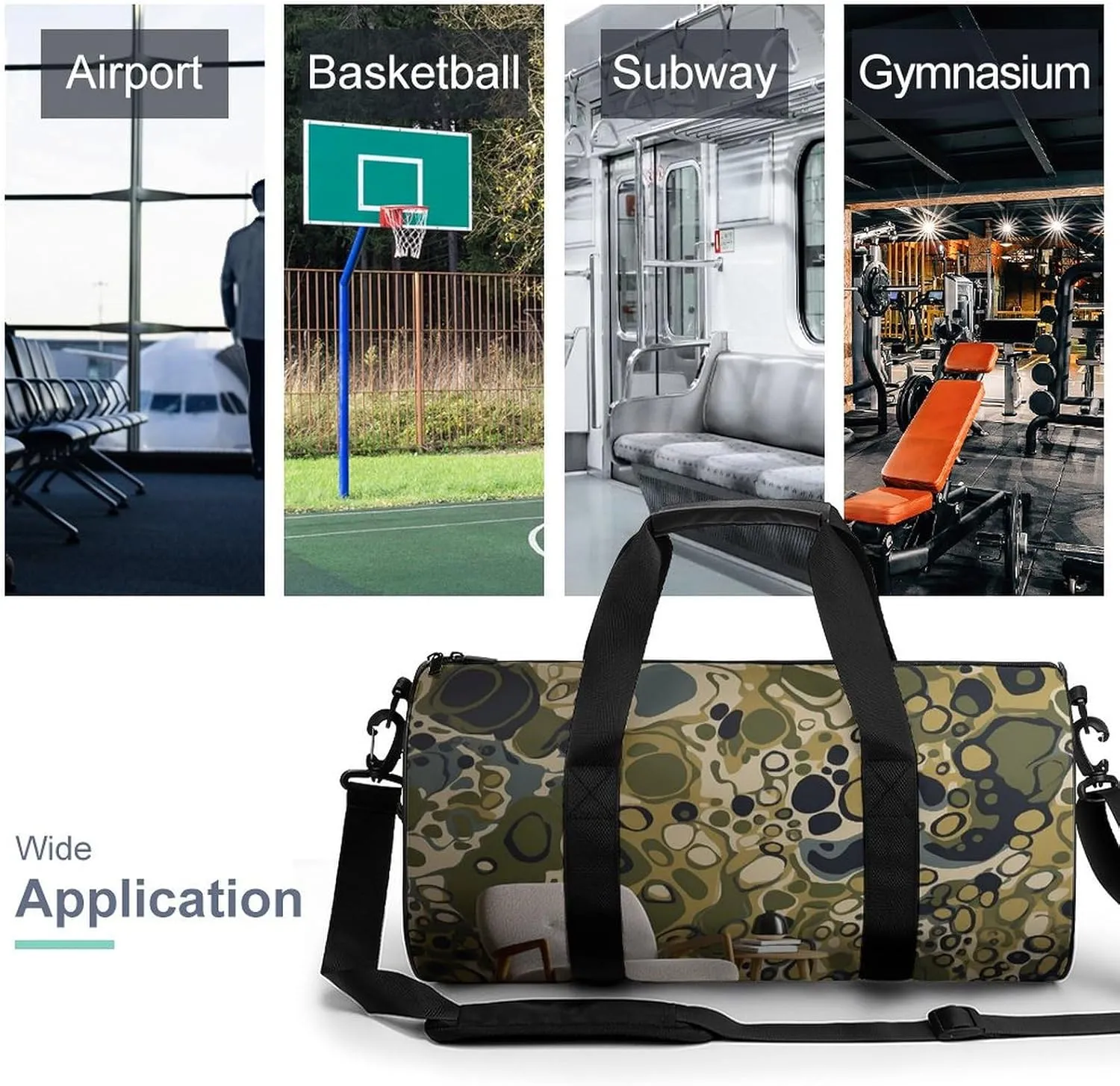 Sports Gym Bag for Women Men Travel Duffel Bag Tote Weekender Bag One Chair in The Room Carry on Overnight Bag for Travel Swimming Fitness Workout Sports Duffle Bag