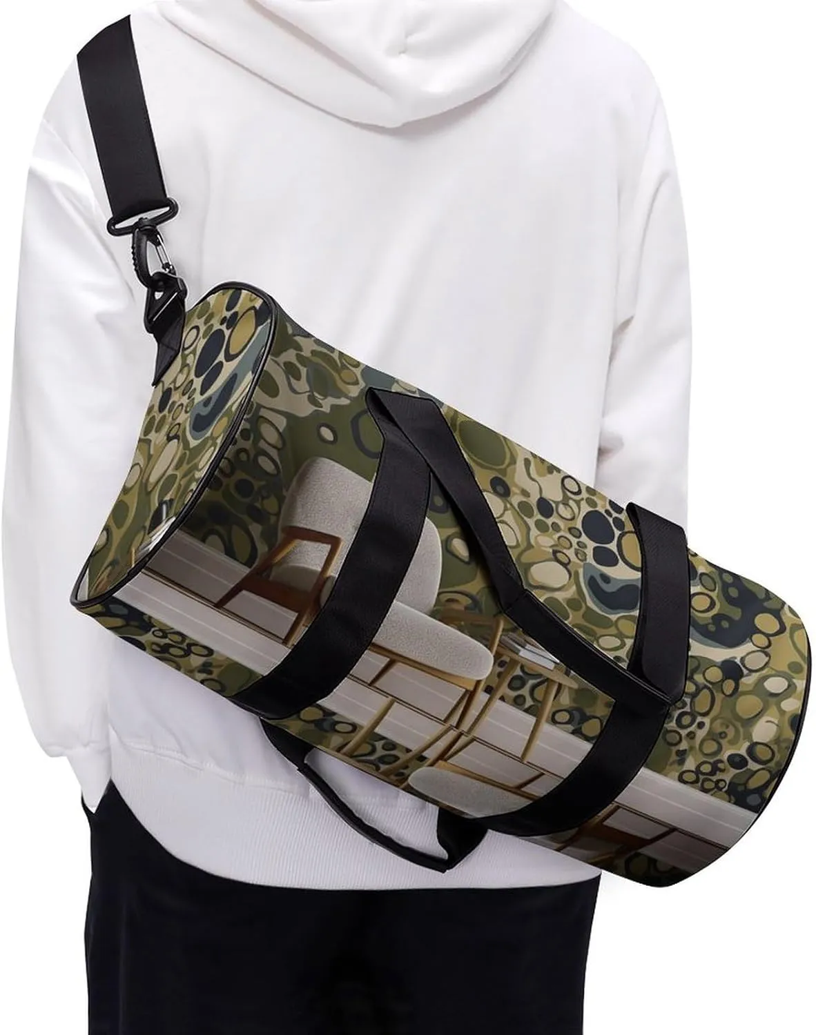 Sports Gym Bag for Women Men Travel Duffel Bag Tote Weekender Bag One Chair in The Room Carry on Overnight Bag for Travel Swimming Fitness Workout Sports Duffle Bag