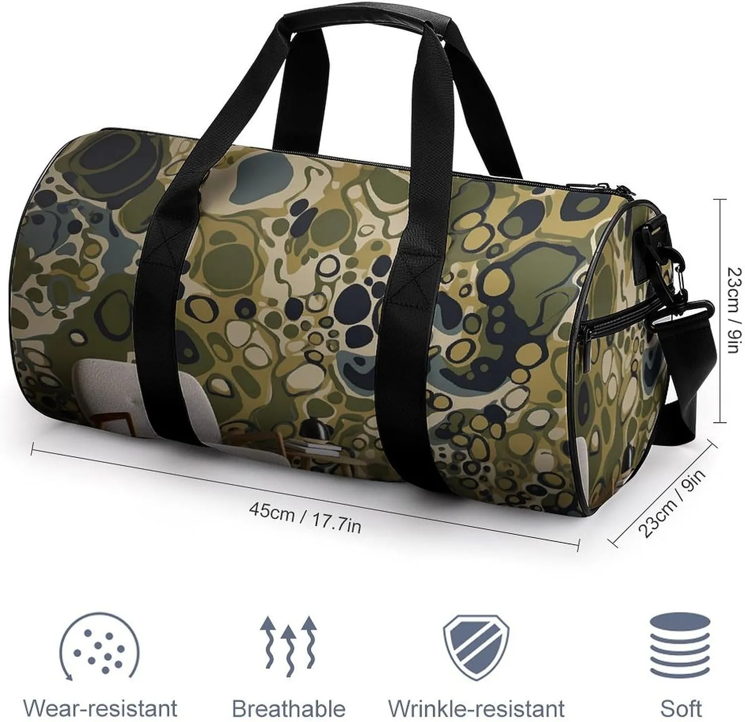 Sports Gym Bag for Women Men Travel Duffel Bag Tote Weekender Bag One Chair in The Room Carry on Overnight Bag for Travel Swimming Fitness Workout Sports Duffle Bag