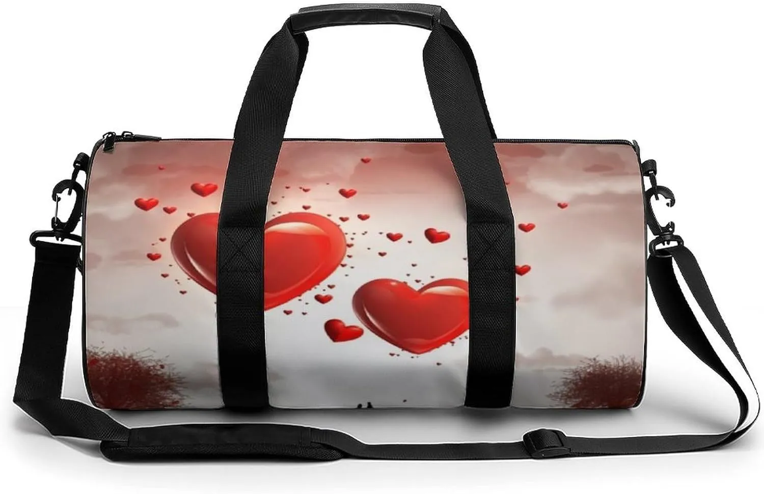 Sports Gym Bag for Women Men Travel Duffel Bag Tote Weekender Bag Romantic Love's Carry on Overnight Bag for Travel Swimming Fitness Workout Sports Duffle Bag
