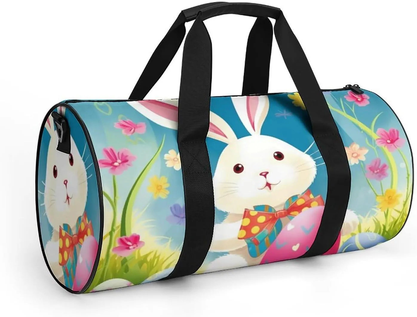 Sports Gym Bag for Women Men Travel Duffel Bag Tote Weekender Bag Spring Happy Easter Holiday Carry on Overnight Bag for Travel Swimming Fitness Workout Sports Duffle Bag