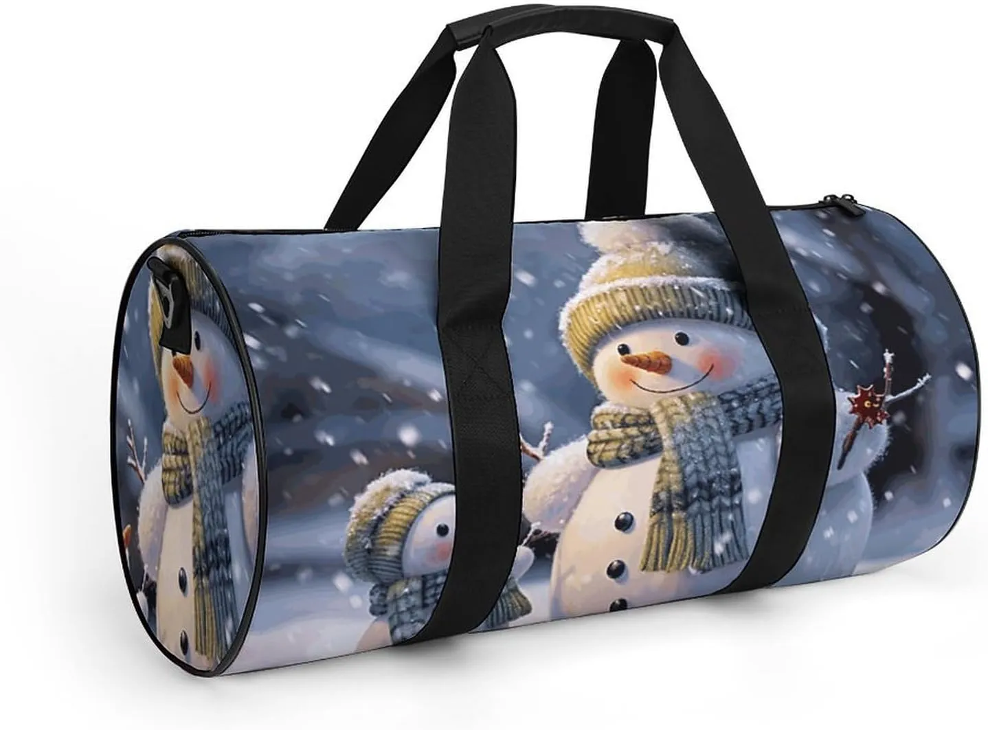 Sports Gym Bag for Women Men Travel Duffel Bag Tote Weekender Bag Winter Snowman Carry on Overnight Bag for Travel Swimming Fitness Workout Sports Duffle Bag