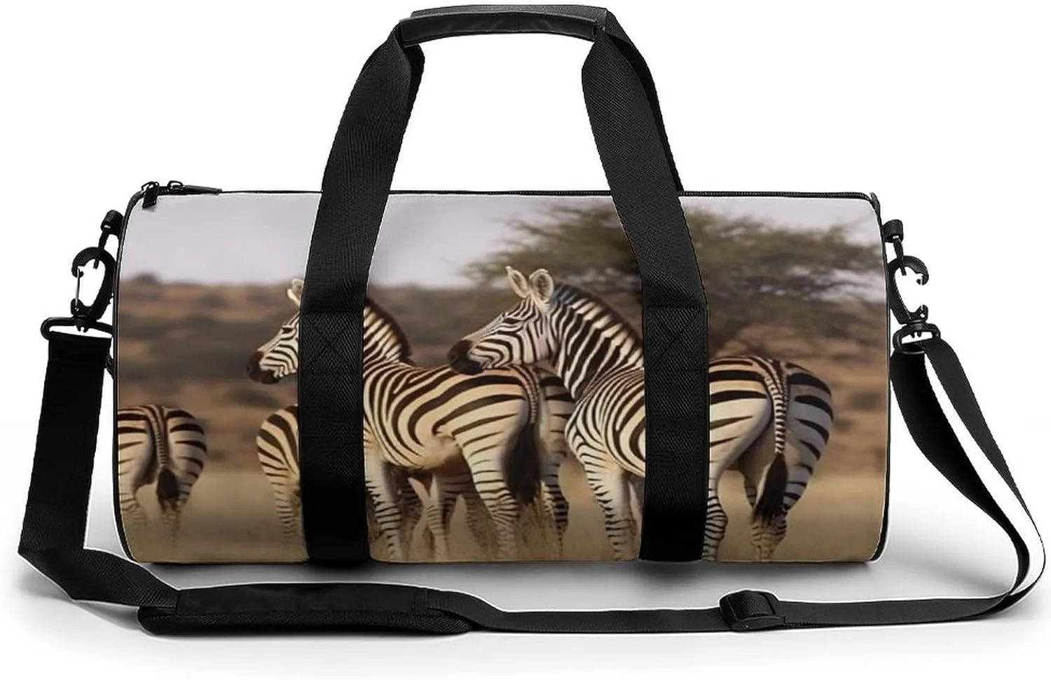 Sports Gym Bag for Women Men Travel Duffel Bag Tote Weekender Bag Zebras On South Africa Carry on Overnight Bag for Travel Swimming Fitness Workout Sports Duffle Bag