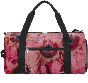 Sports Gym Bag for Women Men with Shoe And Wet Compartment Travel Duffel Bag Red Abstract Blur Weekender Bag Carry on Overnight Bag for Swimming Fitness Workout Sport Duffle Bag