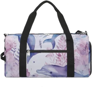 Sports Gym Bag for Women Men with Shoe And Wet Compartment Travel Duffel Bag Seaweed in The Sea Weekender Bag Carry on Overnight Bag for Swimming Fitness Workout Sport Duffle Bag