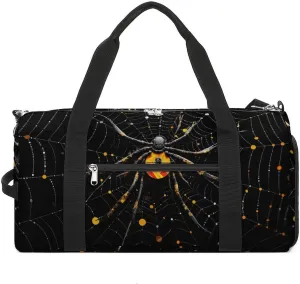 Sports Gym Bag for Women Men with Shoe And Wet Compartment Travel Duffel Bag Spider in Web Weekender Bag Carry on Overnight Bag for Swimming Fitness Workout Sport Duffle Bag, style-2