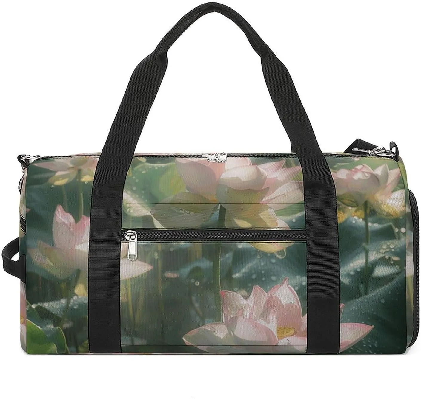 Sports Gym Bag for Women Men with Shoe And Wet Compartment Travel Duffel Bag Surrounded by Leaves Weekender Bag Carry on Overnight Bag for Swimming Fitness Workout Sport Duffle Bag