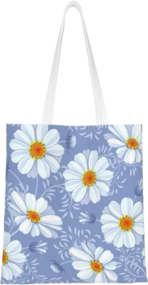 SSIMOO Dog Floral Fashion Canvas Tote Bag-Personalized Handbag,Multifunctional Bag,Elegant And Minimalist