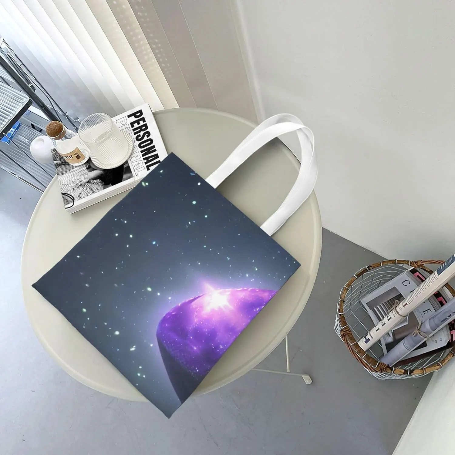 SSIMOO Metal Rose Fashion Canvas Tote Bag-Personalized Handbag,Multifunctional Bag,Elegant And Minimalist