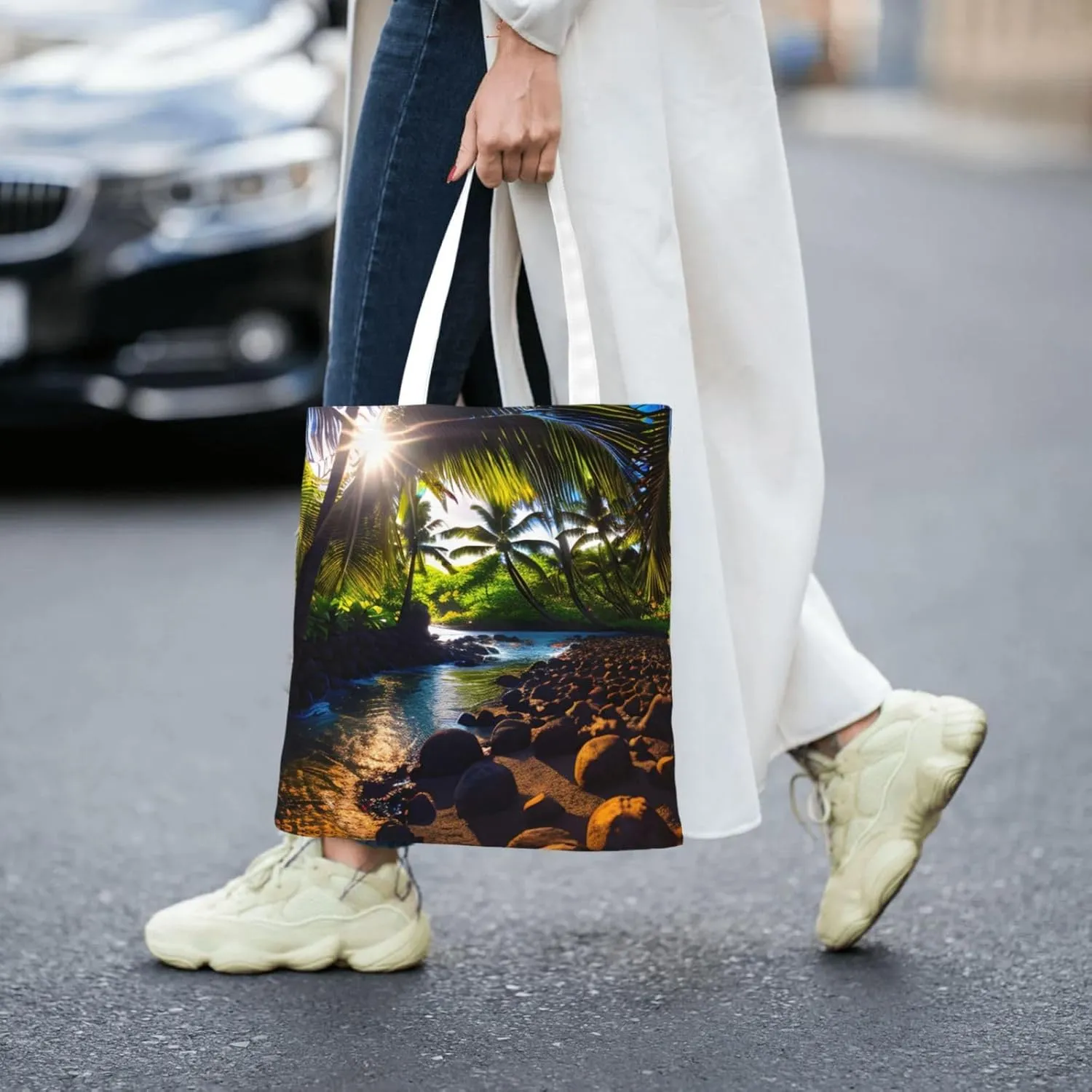 SSIMOO Metal Rose Fashion Canvas Tote Bag-Personalized Handbag,Multifunctional Bag,Elegant And Minimalist