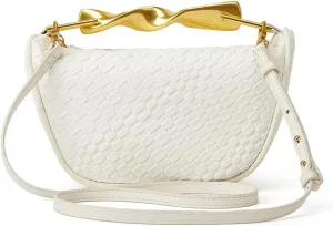 Straw Clutch Bag for Women Mini Summer Satchel Purse Fashion Woven Crossbody Shoulder Handbags with Chain Strap