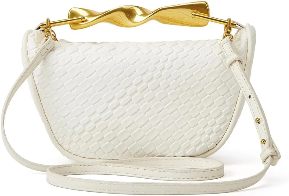 Straw Clutch Bag for Women Mini Summer Satchel Purse Fashion Woven Crossbody Shoulder Handbags with Chain Strap