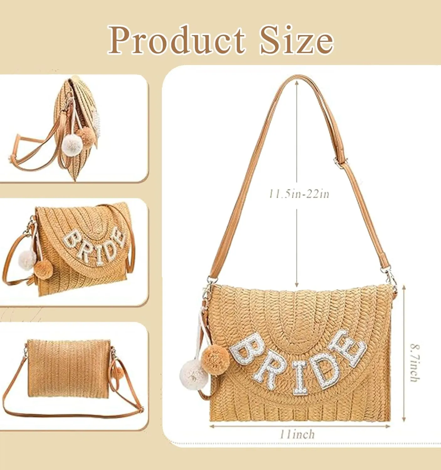 Straw Purse Summer Beach Woven Clutch Purses for Women Cloud Crossbody Shoulder Bags Spring Clutch Handbag 2025