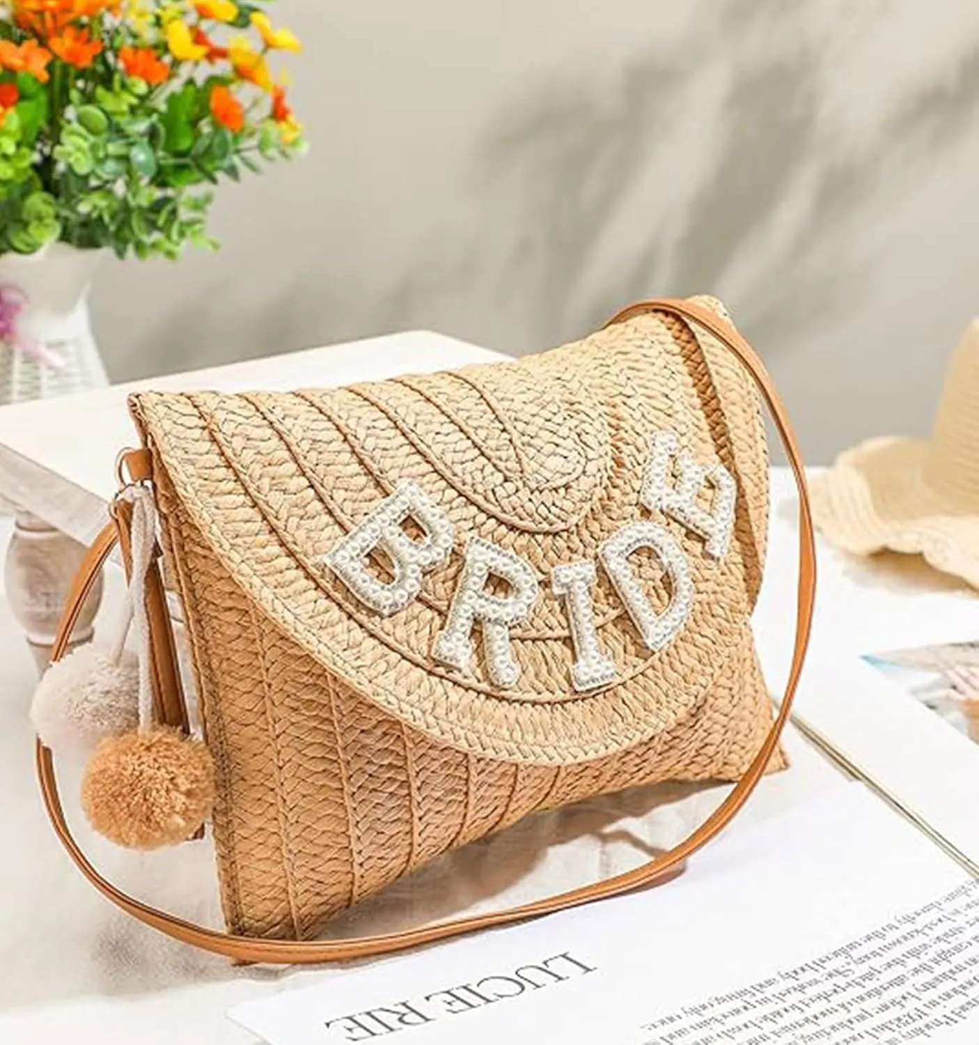 Straw Purse Summer Beach Woven Clutch Purses for Women Cloud Crossbody Shoulder Bags Spring Clutch Handbag 2025
