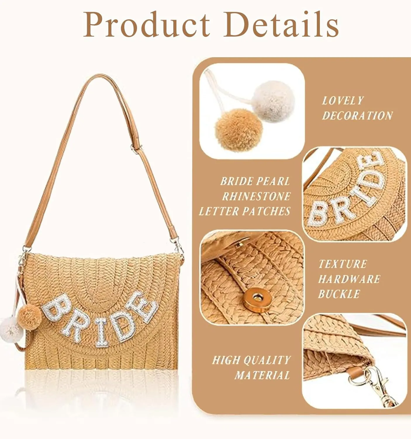 Straw Purse Summer Beach Woven Clutch Purses for Women Cloud Crossbody Shoulder Bags Spring Clutch Handbag 2025