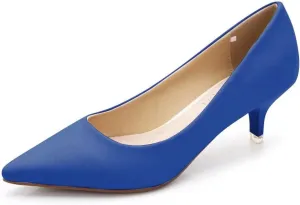Stunner Women's Classic Fashion Pointed Toe Low Heel Dress Pumps Shoes