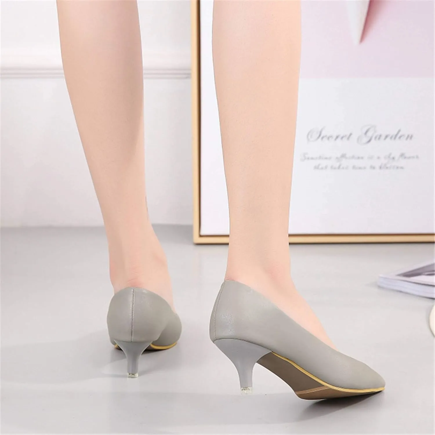 Stunner Women's Classic Fashion Pointed Toe Low Heel Dress Pumps Shoes