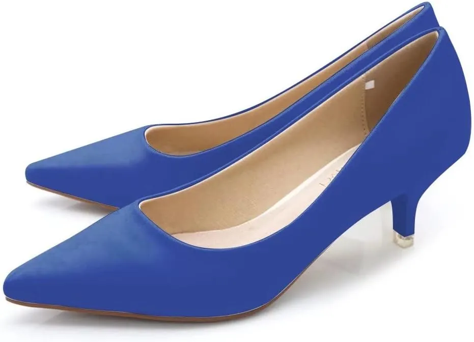 Stunner Women's Classic Fashion Pointed Toe Low Heel Dress Pumps Shoes