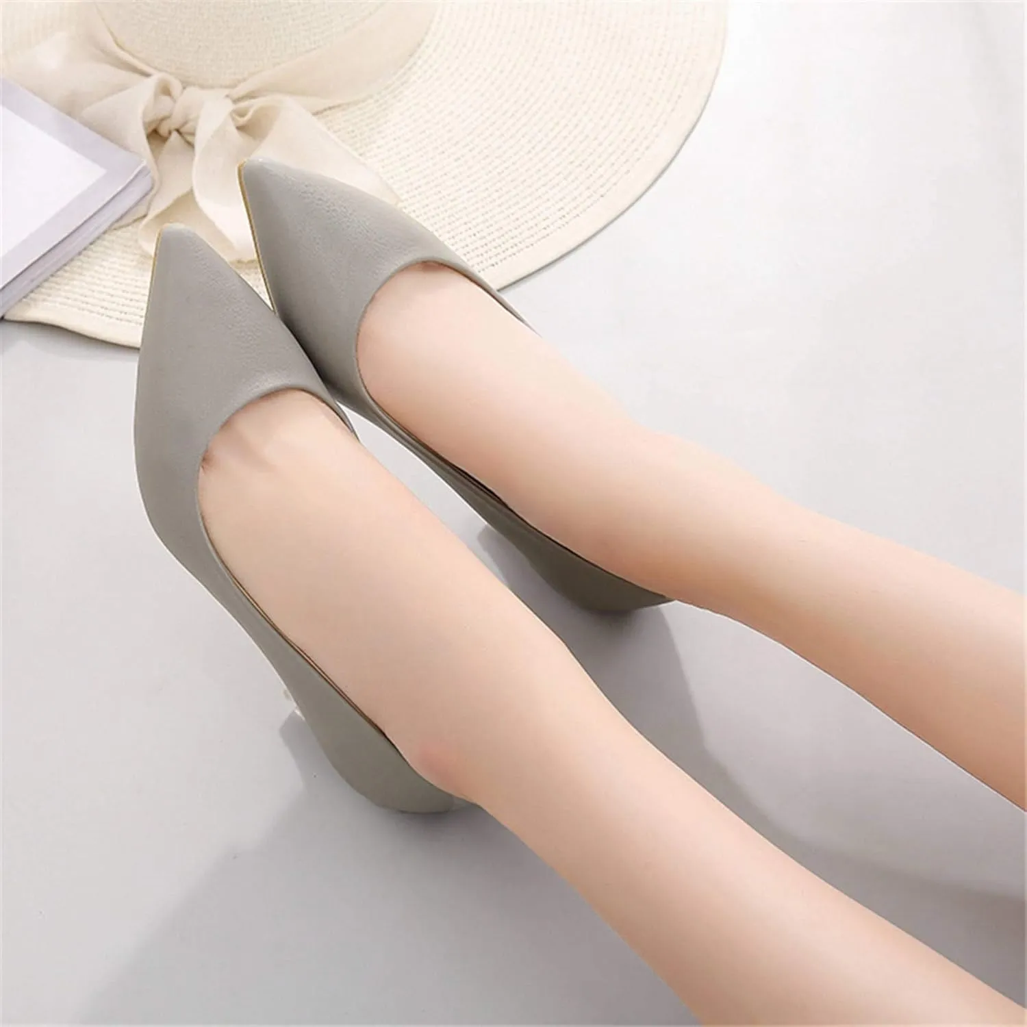 Stunner Women's Classic Fashion Pointed Toe Low Heel Dress Pumps Shoes