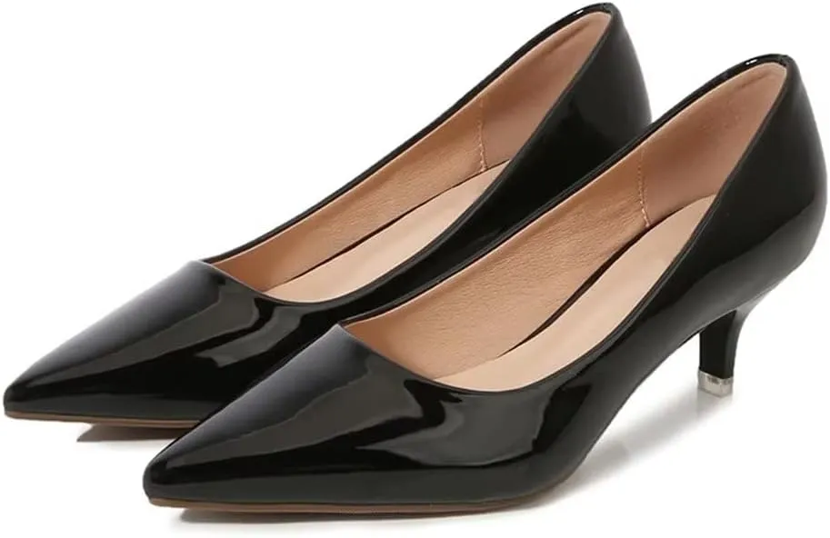 Stunner Women's Classic Fashion Pointed Toe Low Heel Dress Pumps Shoes