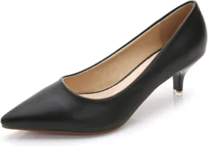 Stunner Women's Classic Fashion Pointed Toe Low Heel Dress Pumps Shoes