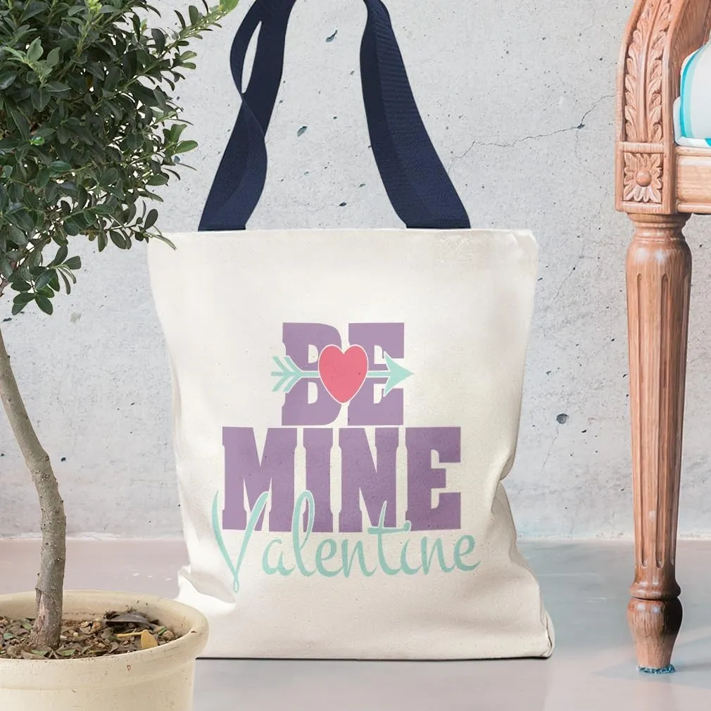 Style In Print Canvas Tote Reusable Shopping Bag Be Mine Valentine Holidays and Occasions Valentines Day Be Mine
