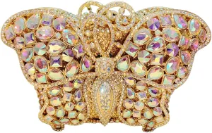 Stylish Women Butterfly Evening Bag Insect Diamond Clutch Chic Rhinestone Purse Luxury Stone Bag for Prom Party