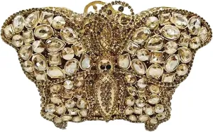 Stylish Women Butterfly Evening Bag Insect Diamond Clutch Chic Rhinestone Purse Luxury Stone Bag for Prom Party