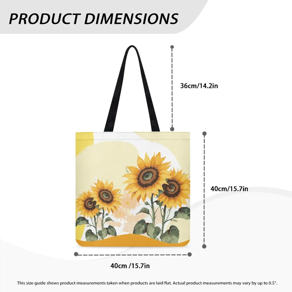 Sunflower Watercolor Cloth Tote Bag