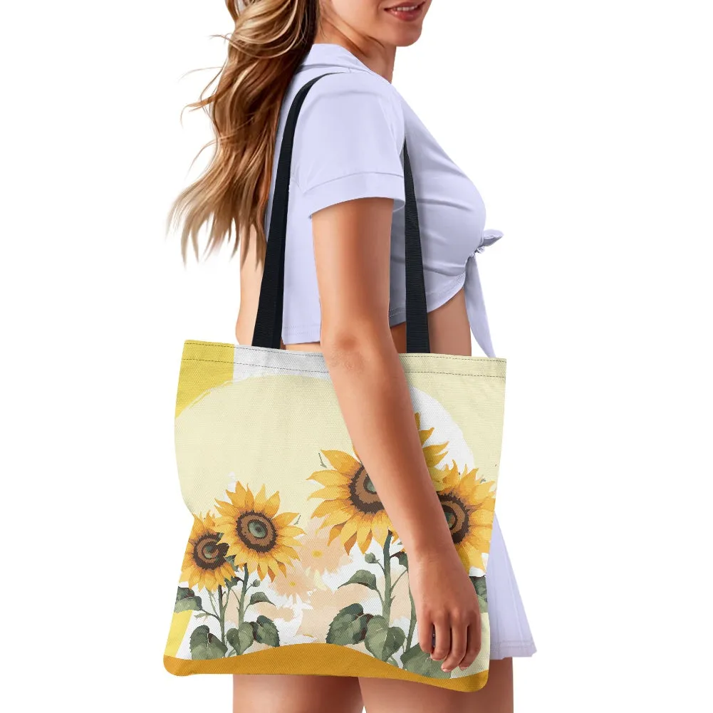 Sunflower Watercolor Cloth Tote Bag