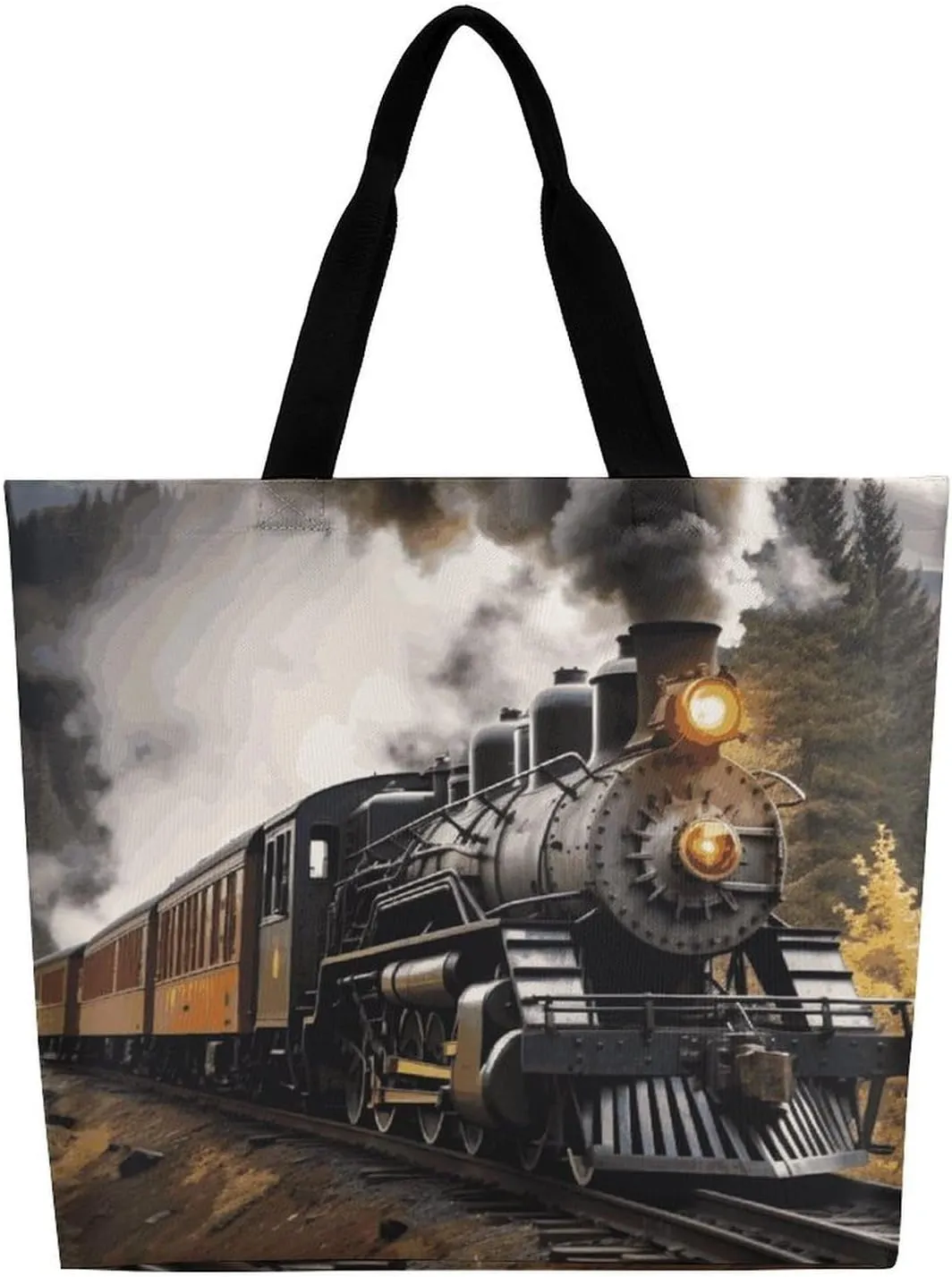 Sunrise on The Lake Tote Bag for Women Reusable Grocery Shoulder Bags Shopping Bag for Travel, Groceries
