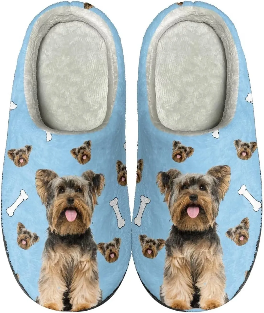 Suobstales Slippers for Women Men Anti-Slip House Sippers Soft Plush Warm Bedroom Shoes, Cozy Indoor Outdoor Slippers