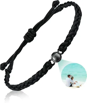 SUPHELPU Custom Bracelets with Picture Inside, Picture Bracelet Personalized Photo, Women's Identification Bracelets, Memorial Gifts for Loved One