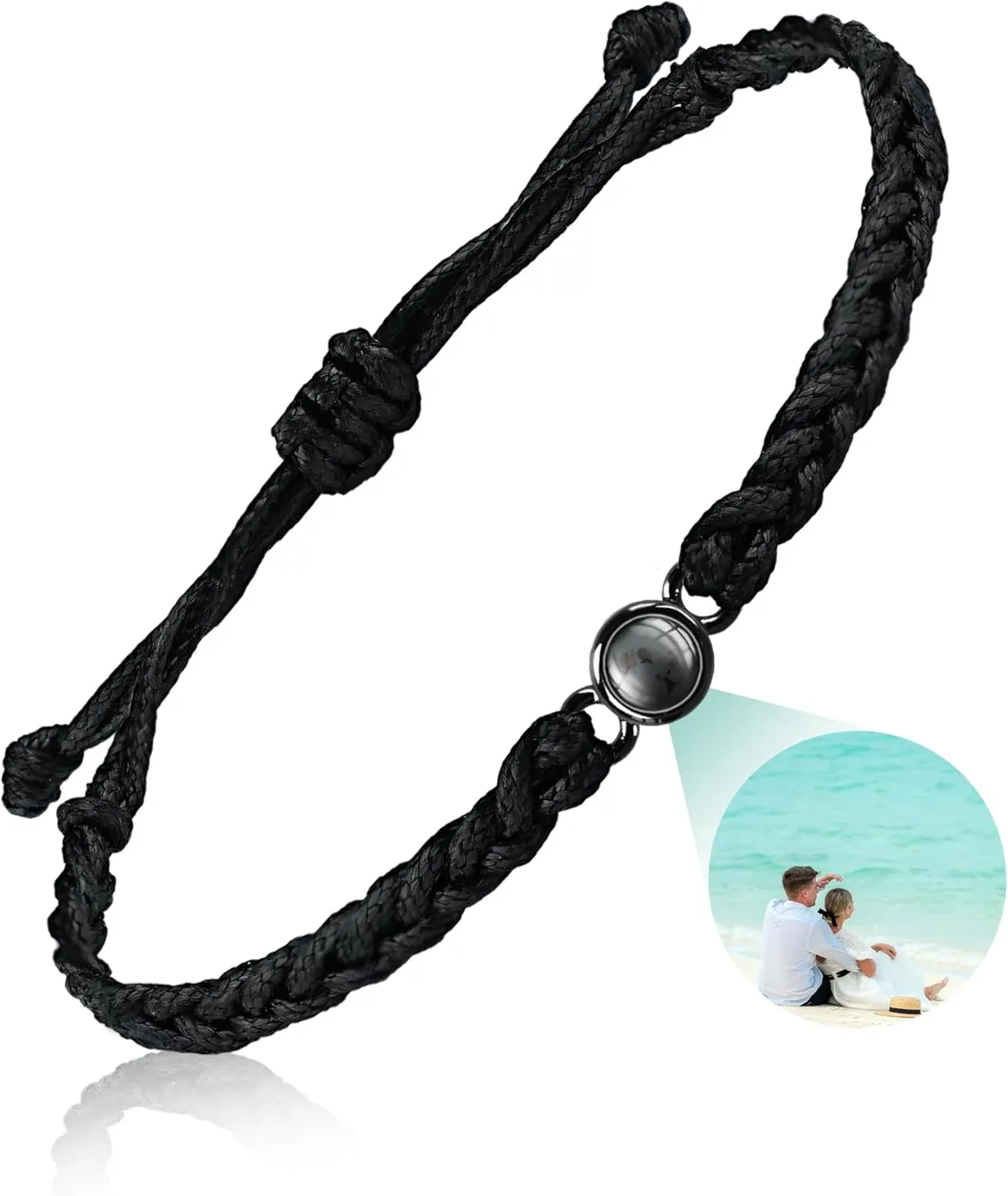 SUPHELPU Custom Bracelets with Picture Inside, Picture Bracelet Personalized Photo, Women's Identification Bracelets, Memorial Gifts for Loved One