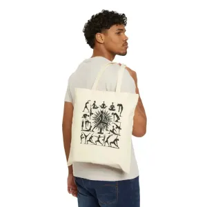 Surya Namaskar Yoga Cotton Canvas Tote Bag Essentials