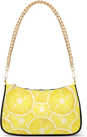 susiyo Shoulder Bag for Women Lemon Cut Small Shoulder Purse Bags Cute Hobo Tote Handbag Mini Clutch Purse
