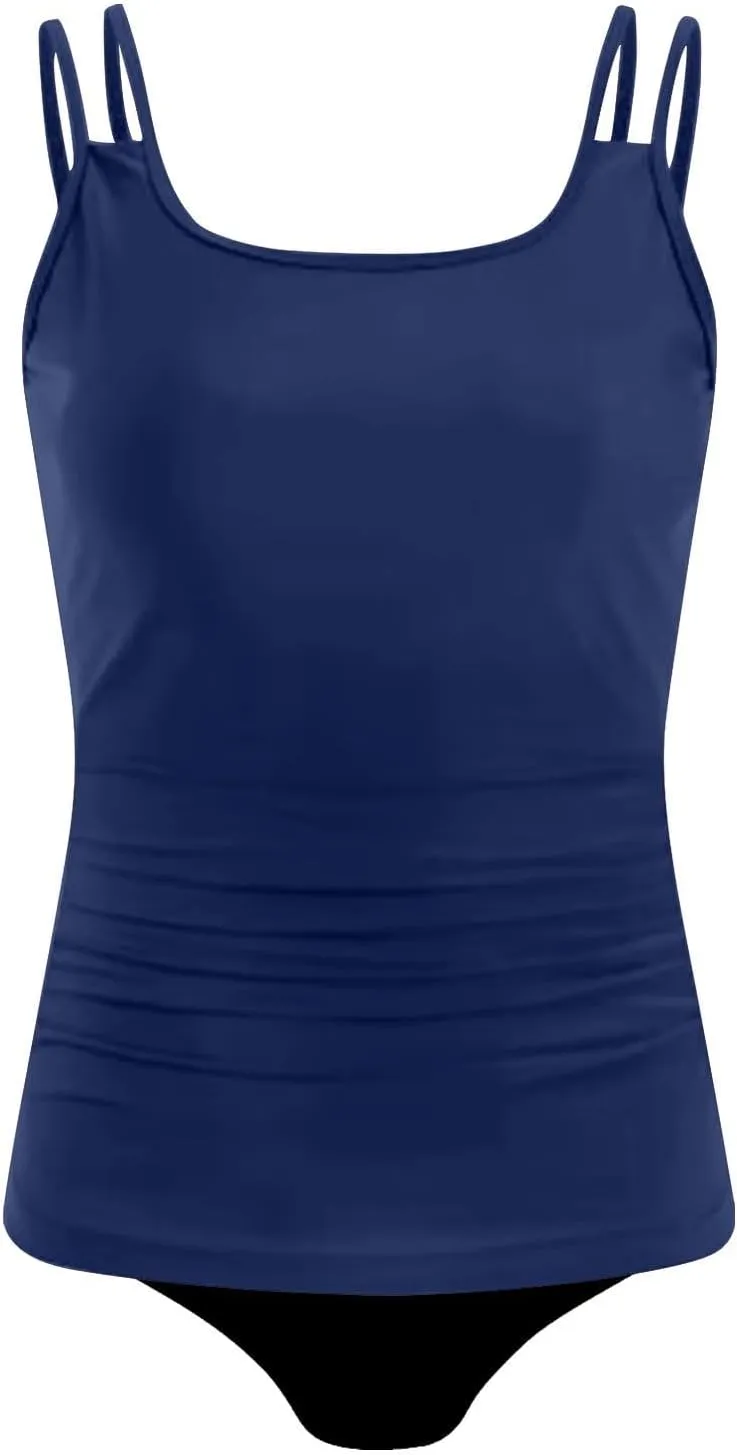 Tankini Swimsuits for Women Tummy Control High Waisted Bathing Suit Summer Beach Swim Top Shorts Modest Swimsuit