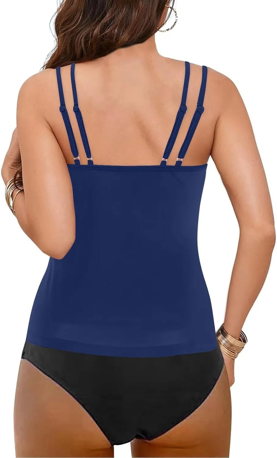 Tankini Swimsuits for Women Tummy Control High Waisted Bathing Suit Summer Beach Swim Top Shorts Modest Swimsuit