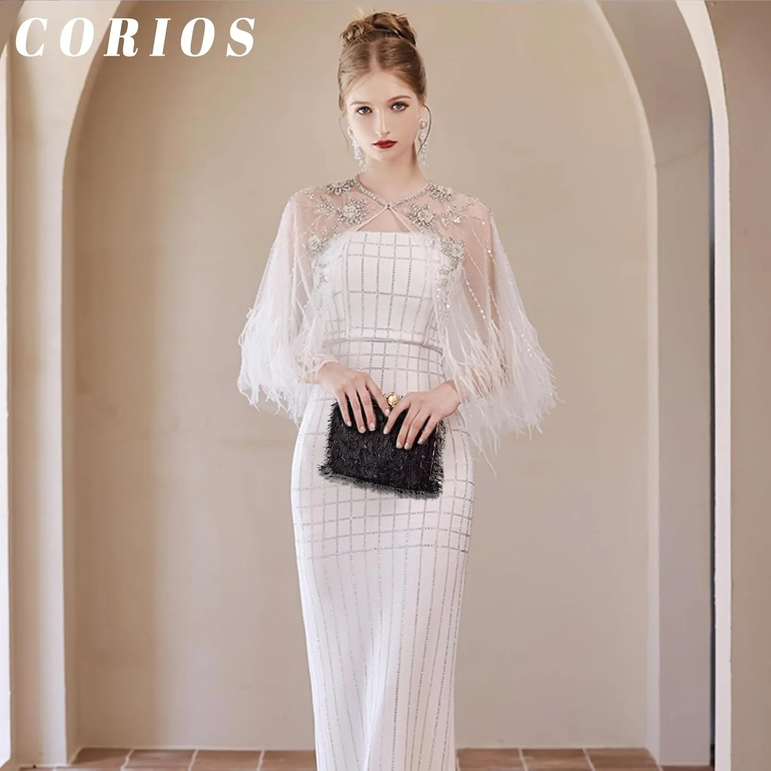 Tassel Evening Bag for Women Rhinestone Clutch Bag Beaded Handbag Bridal Wedding Purse Shoulder Bag
